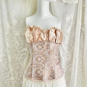 Elegant Coquette Strapless Corset Top